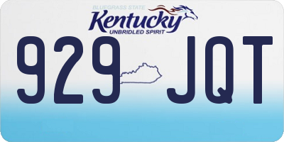 KY license plate 929JQT