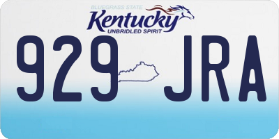 KY license plate 929JRA
