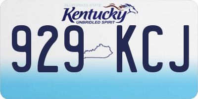 KY license plate 929KCJ