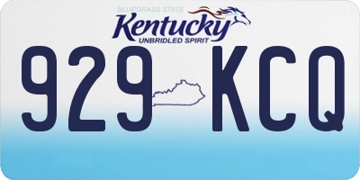 KY license plate 929KCQ