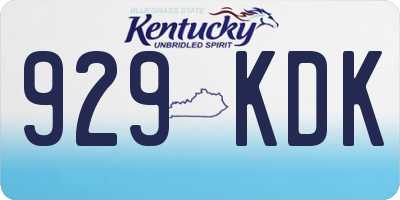 KY license plate 929KDK