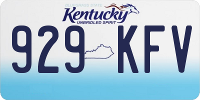 KY license plate 929KFV