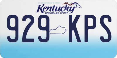 KY license plate 929KPS