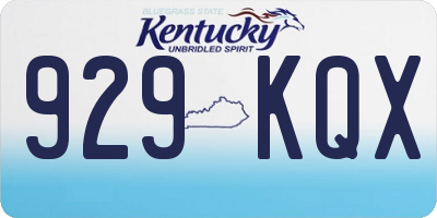 KY license plate 929KQX