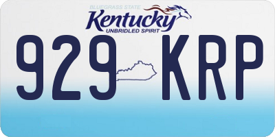 KY license plate 929KRP