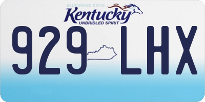 KY license plate 929LHX