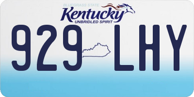 KY license plate 929LHY