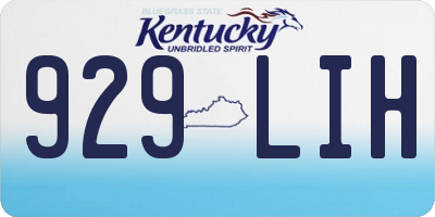 KY license plate 929LIH