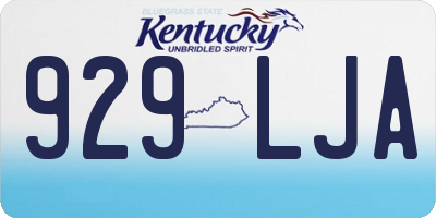 KY license plate 929LJA