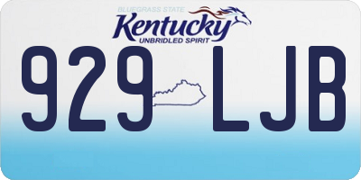 KY license plate 929LJB