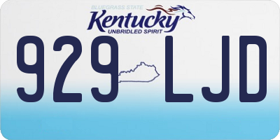 KY license plate 929LJD