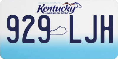 KY license plate 929LJH