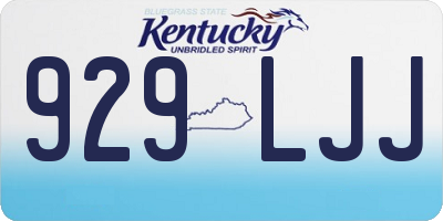 KY license plate 929LJJ