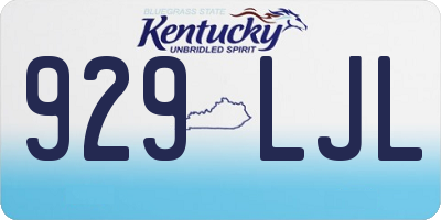 KY license plate 929LJL