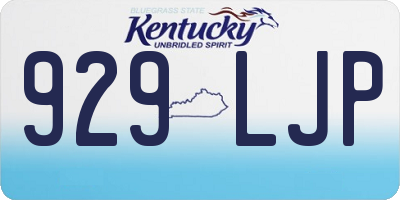 KY license plate 929LJP