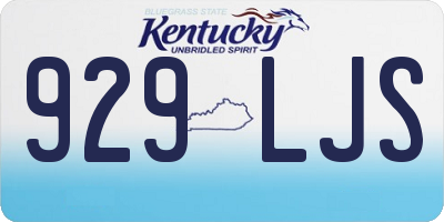 KY license plate 929LJS