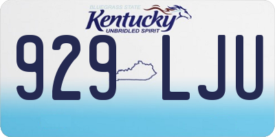 KY license plate 929LJU