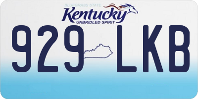 KY license plate 929LKB