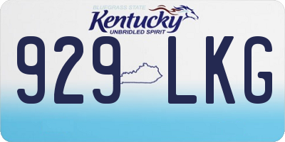 KY license plate 929LKG