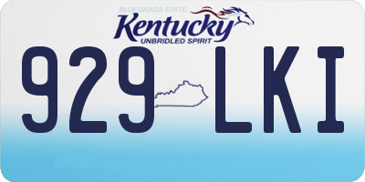 KY license plate 929LKI