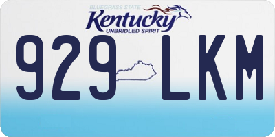 KY license plate 929LKM