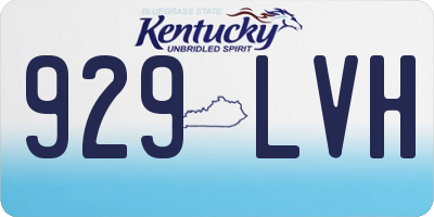 KY license plate 929LVH