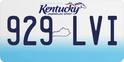 KY license plate 929LVI