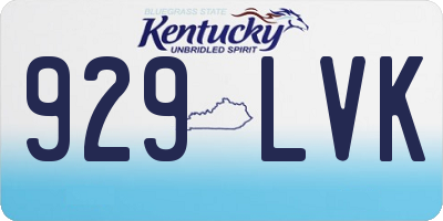 KY license plate 929LVK