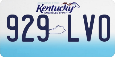 KY license plate 929LVO