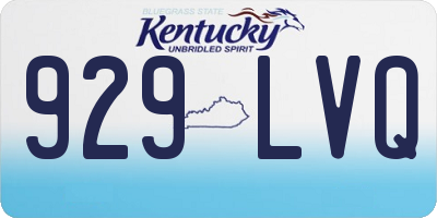 KY license plate 929LVQ