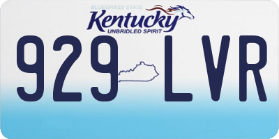 KY license plate 929LVR