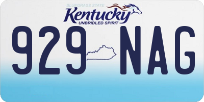 KY license plate 929NAG