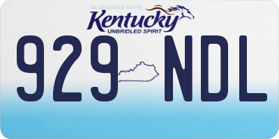 KY license plate 929NDL