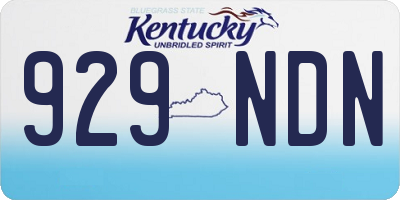 KY license plate 929NDN