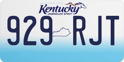 KY license plate 929RJT