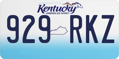 KY license plate 929RKZ