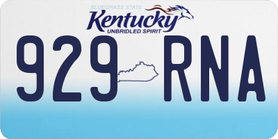 KY license plate 929RNA