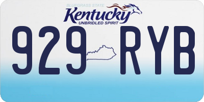 KY license plate 929RYB