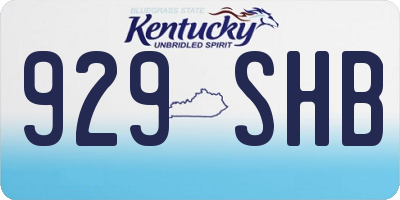 KY license plate 929SHB