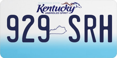 KY license plate 929SRH
