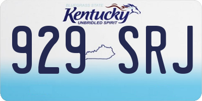 KY license plate 929SRJ