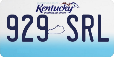 KY license plate 929SRL