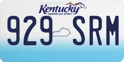 KY license plate 929SRM