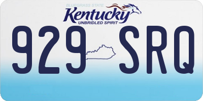 KY license plate 929SRQ