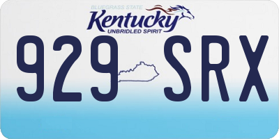 KY license plate 929SRX