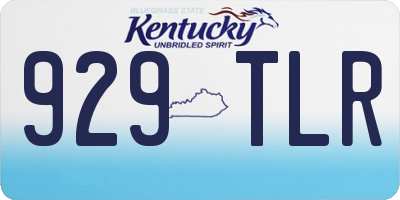 KY license plate 929TLR
