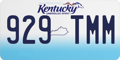 KY license plate 929TMM