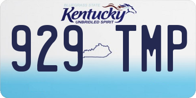 KY license plate 929TMP