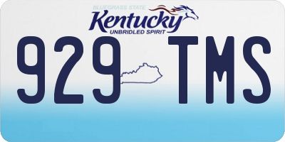 KY license plate 929TMS