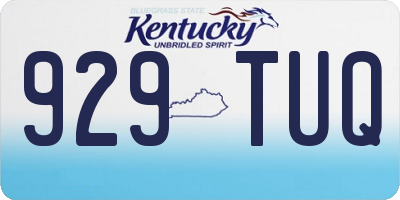 KY license plate 929TUQ